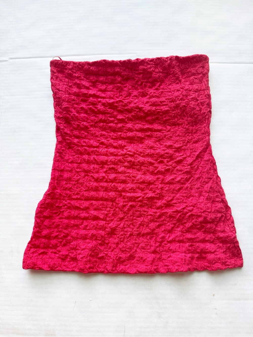 ZARA New Textured Tube Top in Red Size M NWT